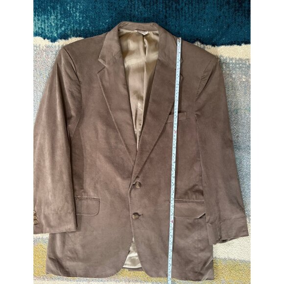 VTG Orvis Mens Suede Leather Blazer Jacket 42L Light Brown 90s Western Ranch USA - Picture 14 of 15